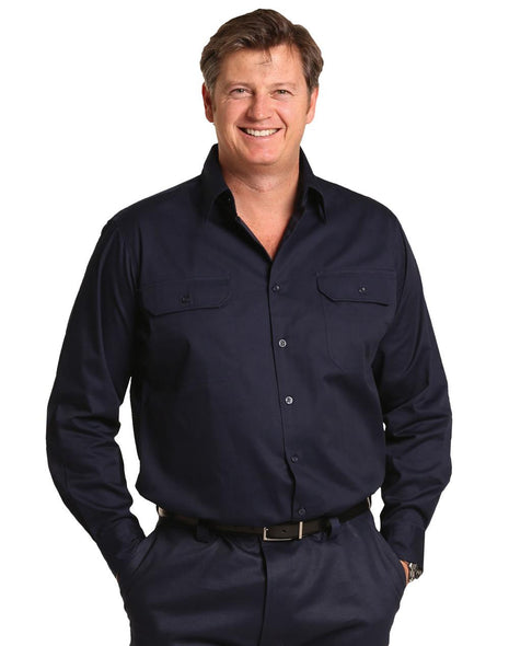 Cool-Breeze Long Sleeve Cotton Work Shirt (WS-WT02)
