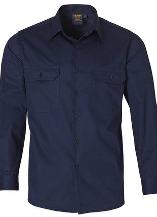 Cool-Breeze Long Sleeve Cotton Work Shirt (WS-WT02)