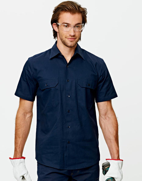 Drill Shirt Pocket Pen Holder Short Sleeve (WS-WT03(WDS/S))