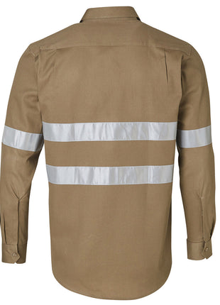Cotton Drill Long Sleeve Work Shirt 3M® Tapes (WS-WT04HV)