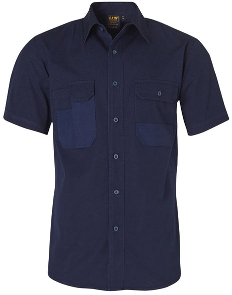 Fine Duck Weave Dura-Wear Short Sleeve Work Shirt (WS-WT05)