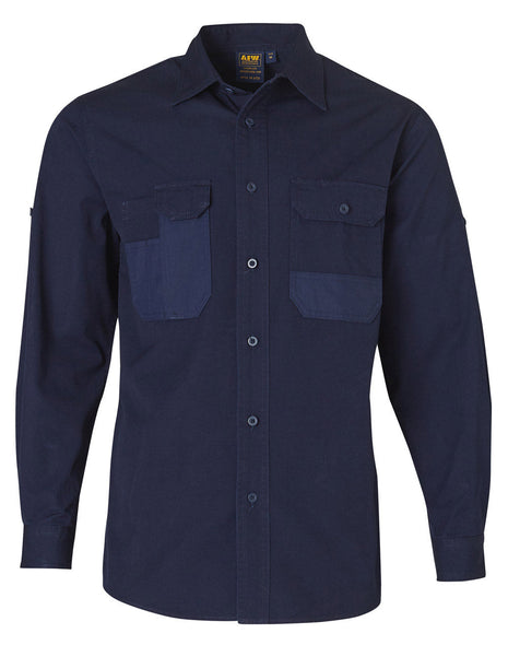 Fine Duck Weave Dura-Wear Long Sleeve Work Shirt (WS-WT06)