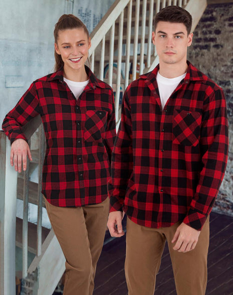 Unisex Flannel Plaid Shirt (WS-WT11)