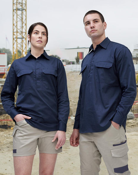 Cool-Breeze Closed Front Long Sleeve Work Shirt (WS-WT12)