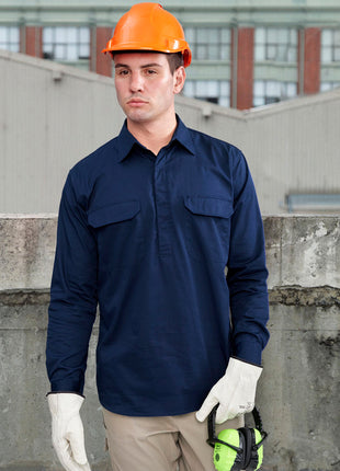 Cool-Breeze Closed Front Long Sleeve Work Shirt (WS-WT12)