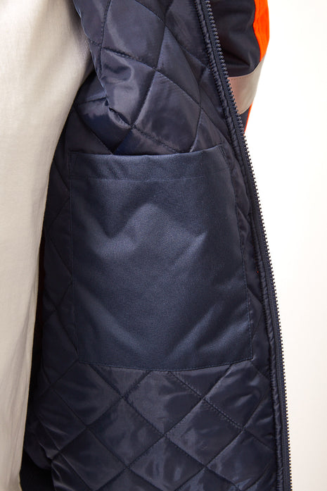 Hi Vis Modern Bomber Jacket with Reflective Tape (NC-WW9011)