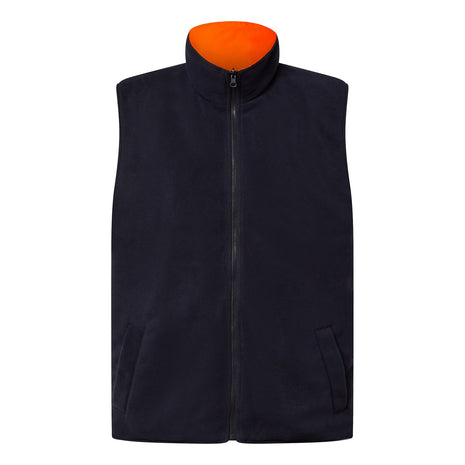 Hi Vis NSW Rail Reversible Fleece Vest with Reflective Tape X Pattern (NC-WW9018)