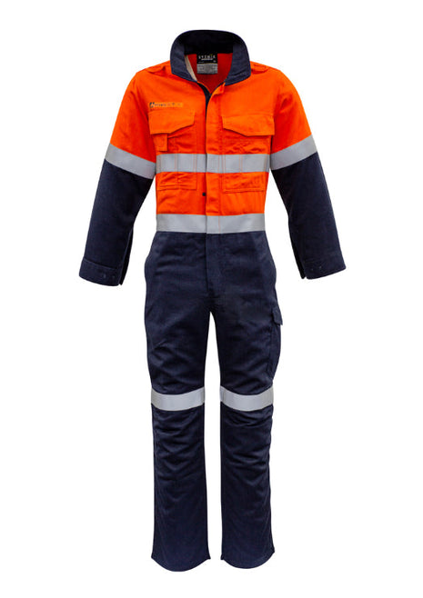 Mens Orange Flame HRC 2 Hoop Taped Spliced Overall (BZ-ZC525)