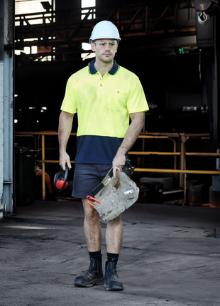 Unisex Hi Vis Basic Spliced Polo - Short Sleeve (BZ-ZH231)