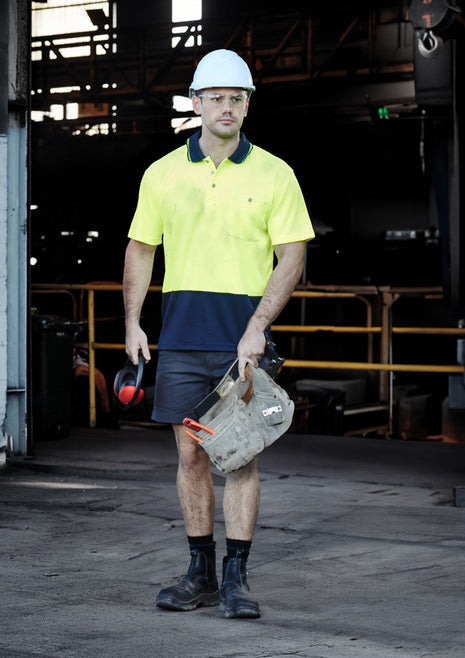 Unisex Hi Vis Basic Spliced Polo - Short Sleeve (BZ-ZH231)
