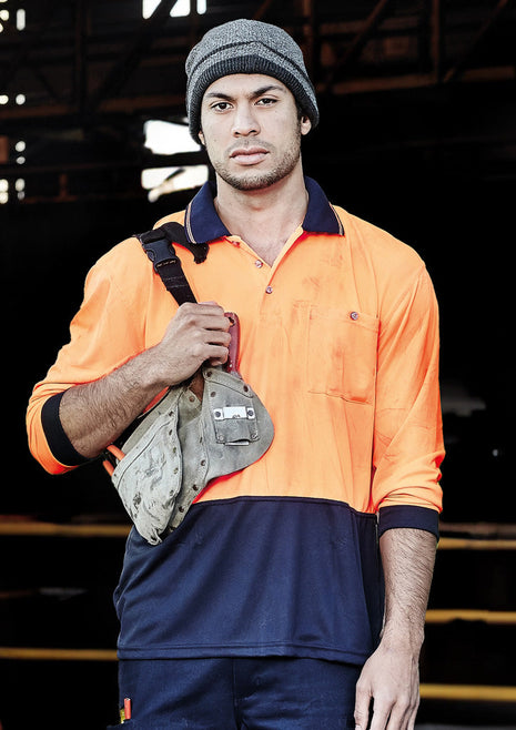 Unisex Hi Vis Basic Spliced Polo - Long Sleeve (BZ-ZH232)