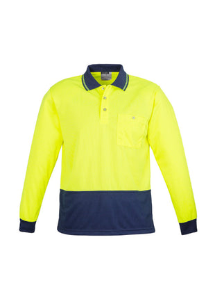 Unisex Hi Vis Basic Spliced Polo - Long Sleeve (BZ-ZH232)