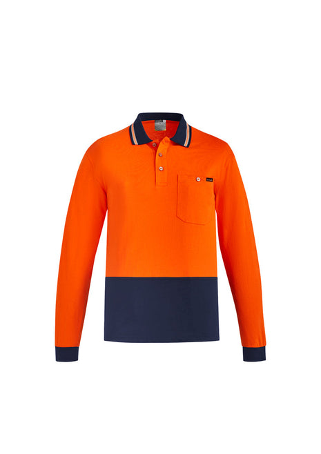 Mens Hi Vis Cotton L/S Polo (BZ-ZH430)