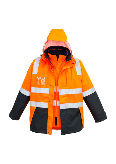 Mens Hi Vis 4 in 1 Waterproof Jacket (BZ-ZJ532)