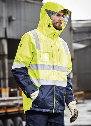 Mens Hi Vis 4 in 1 Waterproof Jacket (BZ-ZJ532)