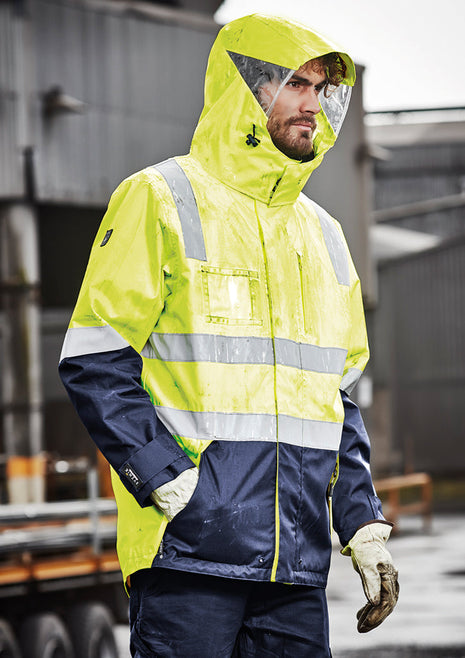 Mens Hi Vis 4 in 1 Waterproof Jacket (BZ-ZJ532)