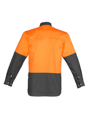 Mens Hi Vis Spliced Industrial Shirt (BZ-ZW122)