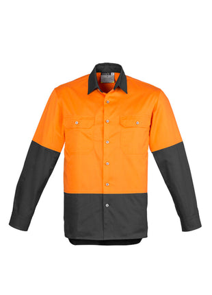 Mens Hi Vis Spliced Industrial Shirt (BZ-ZW122)