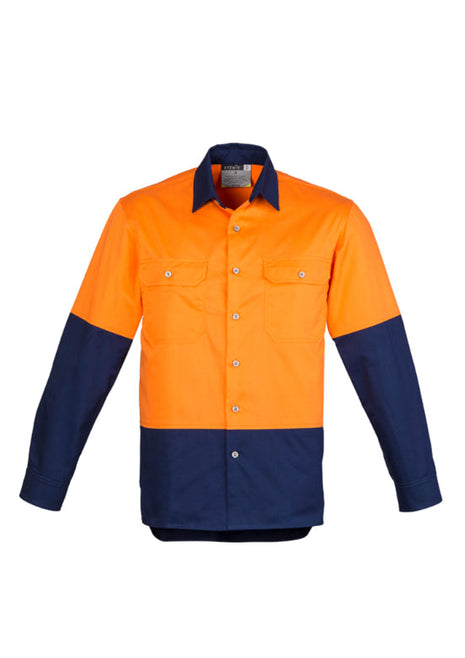 Mens Hi Vis Spliced Industrial Shirt (BZ-ZW122)