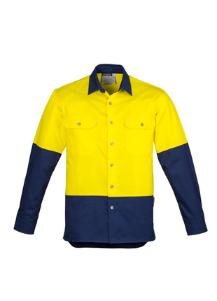 Mens Hi Vis Spliced Industrial Shirt (BZ-ZW122)
