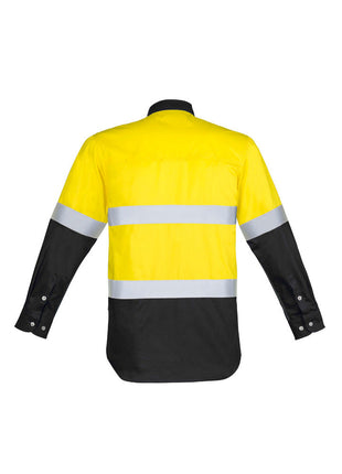 Mens Hi Vis Spliced Industrial Shirt - Hoop Taped (BZ-ZW123)