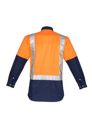 Mens Hi Vis Spliced Industrial Shirt - Shoulder Taped (BZ-ZW124)
