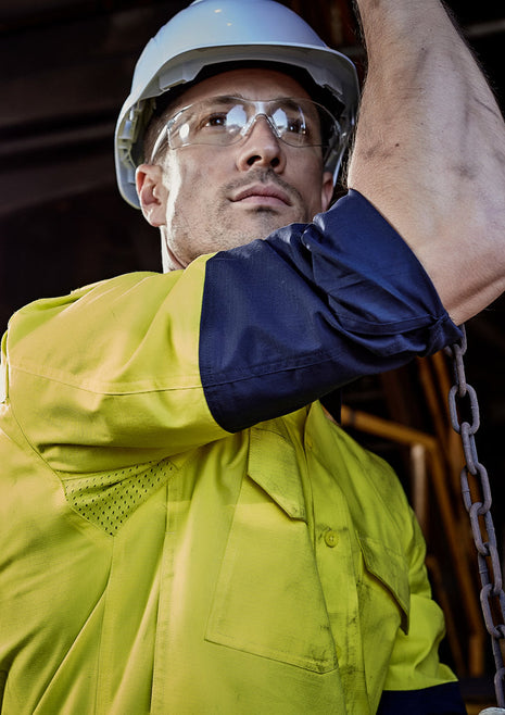 Mens Rugged Cooling Hi Vis Spliced Shirt (BZ-ZW128)