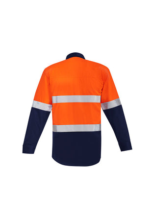 Mens Orange Flame HRC 2 Hoop Taped Open Front Spliced Shirt (BZ-ZW140)
