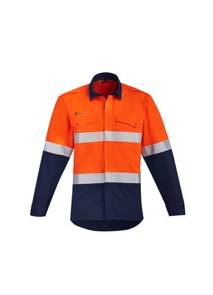 Mens Orange Flame HRC 2 Hoop Taped Open Front Spliced Shirt (BZ-ZW140)
