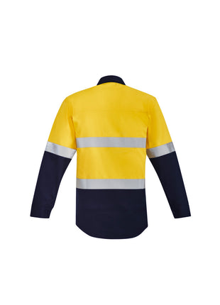 Mens Orange Flame HRC 2 Hoop Taped Open Front Spliced Shirt (BZ-ZW140)