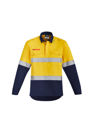 Mens Orange Flame HRC 2 Hoop Taped Closed Front Spliced Shirt (BZ-ZW143)