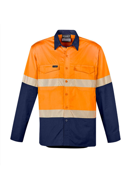 Mens Rugged Cooling Hi Vis Segmented Tape L/S Shirt (BZ-ZW229)