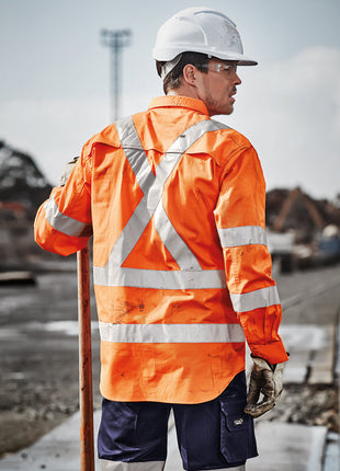 Mens Hi Vis X Back Taped Shirt (BZ-ZW690)