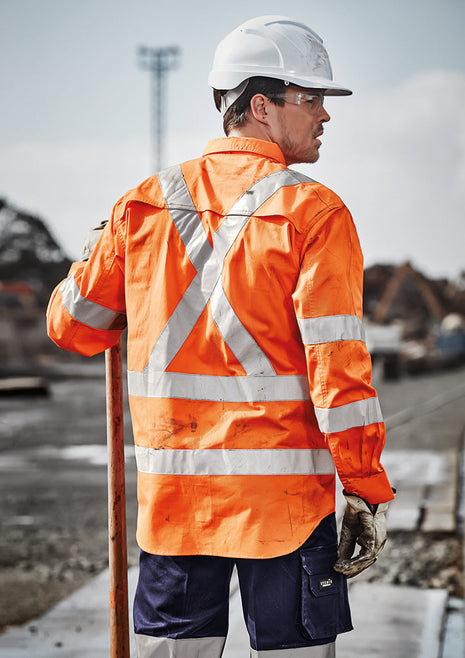 Mens Hi Vis X Back Taped Shirt (BZ-ZW690)