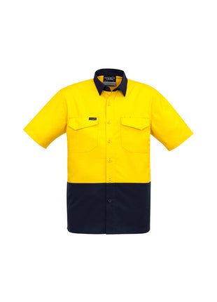 Mens Rugged Cooling Hi Vis Spliced S/S Shirt (BZ-ZW815)