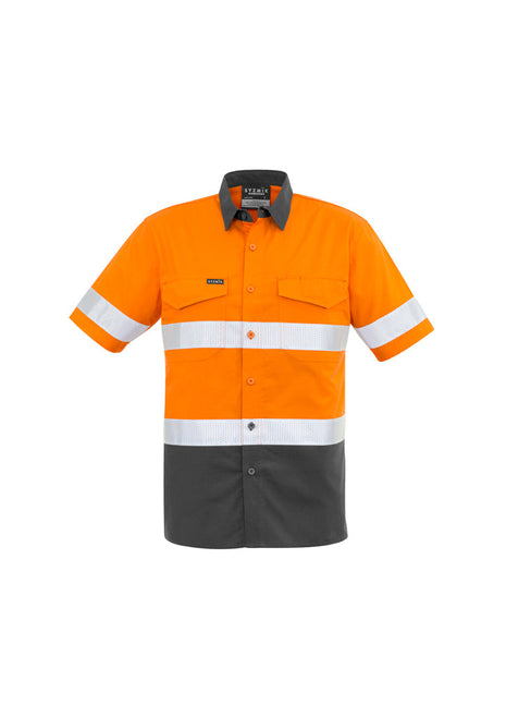 Mens Rugged Cooling Taped Hi Vis Spliced S/S Shirt (BZ-ZW835)