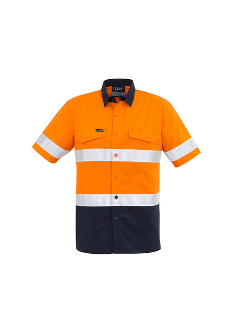 Mens Rugged Cooling Taped Hi Vis Spliced S/S Shirt (BZ-ZW835)