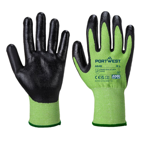 Green Cut Glove - Nitrile Foam (PW-A645)