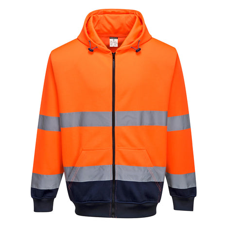 Hi-Vis Contrast Zipped Hoodie (PW-B317)