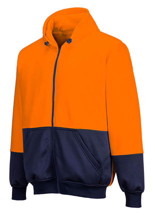 Hi-Vis Contrast Zipped Class D Hoodie (PW-B327)