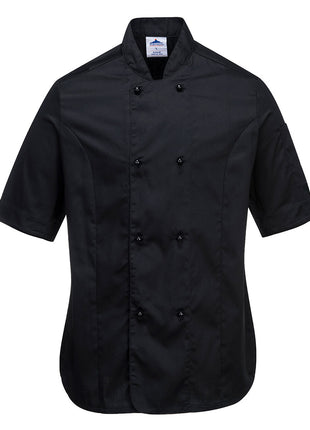 Rachel Ladies Chefs Jacket Short Sleeve (PW-C737)