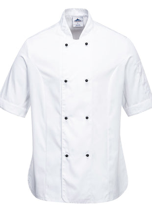 Rachel Ladies Chefs Jacket Short Sleeve (PW-C737)
