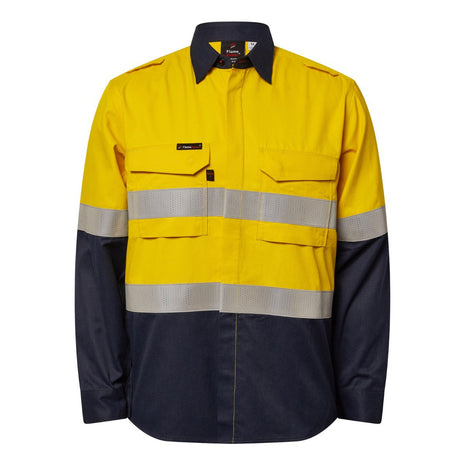 Mens Hi Vis HRC 2 Inherent Shirt with Gusset Sleeves and Reflective Tape (NC-FSV014A)