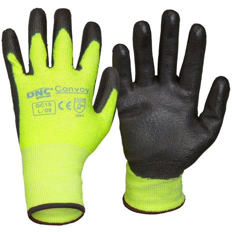 CONVOY Hi-Vis Cut 5 PU-Coated Gloves (DN-GC15)