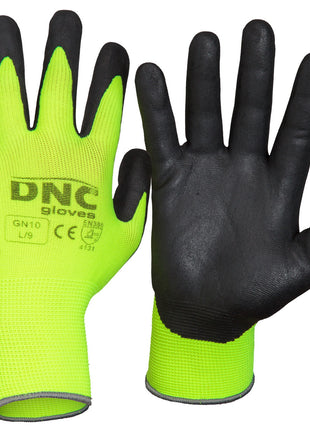 Hi-Vis Nitrile Supaflex Nitrile/PU-Coated Gloves (DN-GN10)