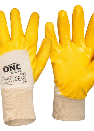 Orange Nitrile Dip 3/4-Coated Cotton Gloves (DN-GN31)