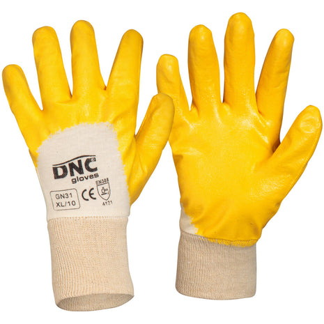 Orange Nitrile Dip 3/4-Coated Cotton Gloves (DN-GN31)