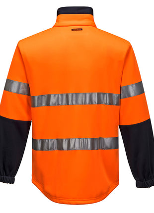 Hi-Vis Water Repellent Contrast Zipped Brush Fleece (PW-MA315)