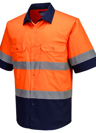 Industrial Hi-Vis Lightweight Contrast Shirt Short Sleeve (PW-MA402)