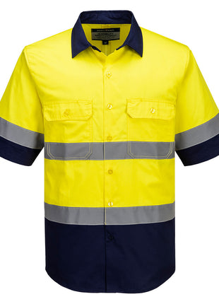 Industrial Hi-Vis Lightweight Contrast Shirt Short Sleeve (PW-MA402)